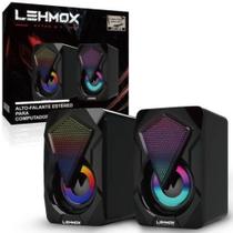 Caixa de Som para PC USB P2 com Iluminação Led RGB Lehmox - LEY-1916 Caixa de Som para PC USB P2 com Iluminação Led RGB Lehmox - LEY-1916