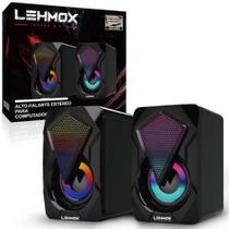 Caixa de Som para PC USB P2 com Iluminação Led RGB Lehmox - LEY-1916 Caixa de Som para PC USB P2 com Iluminação Led RGB Lehmox - LEY-1916