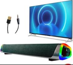 Caixa De Som Pc Gamer Soundbar Bluetooth Led Rgb P2 Cor Preto Voltagem Usb potente Caixa De Som Pc Gamer Soundbar Bluetooth Led Rgb P2 Cor Preto Voltagem Usb potente
