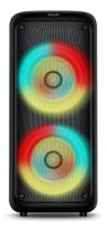 Caixa De Som Philips Party Speaker Tax4000/78 Led Usb Bivolt Preto 127/220v