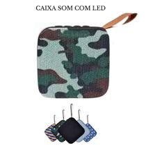 Caixa De Som Portátil 10W Led Recarregável Bluetooth Mochila Viagem