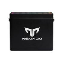 Caixa De Som Portátil 120w Bluetooth Usb Karaoke 2 Microfones Nexmidio T01