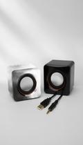 Caixa de Som Portátil 2.0 USB P2 6W RMS Preta