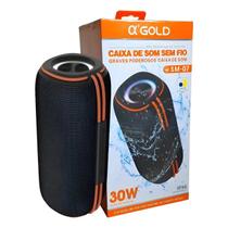 Caixa de Som Portátil AGold 30W Duplo AltoFalante IPX6 Modelo SM07