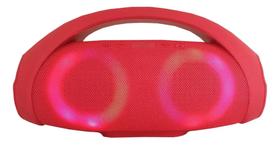 Caixa De Som Portátil Amplificador Bluetooth Booms Com Alça vermelho