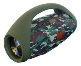 Caixa De Som Portátil Amplificador Bluetooth Booms Cor Verde