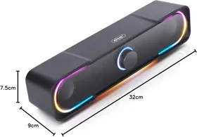 Caixa De Som Portátil Bivolt 110v/220v Bluetooth Multimídia Led Rgb Estéreo - Knup