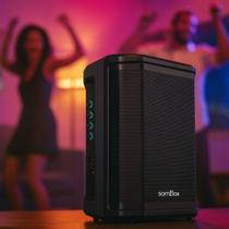 Caixa de Som Portátil Bluetooth 160W Graves Fortes TWS Acústica Som 360 Entrada Pendrive