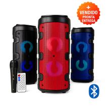 Caixa de Som Portátil Bluetooth Alfacell Com Microfone Controle LED Rádio FM USB Cartão TF Recarregável Caixa de Som Portátil Bluetooth Alfacell Com Microfone Controle LED Rádio FM USB Cartão TF Recarregável