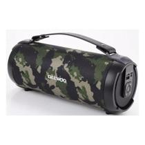 Caixa De Som Portátil Bluetooth Daewoo 60w Soundbox Camuflado TWS Rádio Fm Entrada USB e Auxiliar
