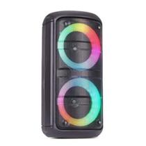 Caixa De Som Portátil Bluetooth Entrada Usb Sd Rádio Fm Led Croma Rgb Grasep Party Bateria Longa Dur