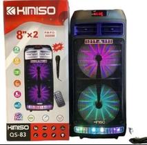 Caixa De Som Portatil Bluetooth Led Com Microfone Qs-83