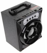 Caixa de Som Portátil Bluetooth Mp3 USB Radio Fm Auxiliar 8W Aero - Preto