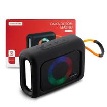 Caixa de Som Portátil Bluetooth Portátil Recarregável LED - Tomate