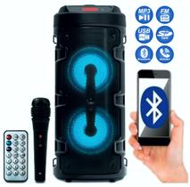 Caixa De Som Portátil Bluetooth Rádio Fm Usb Sd Controle Remoto Torre
