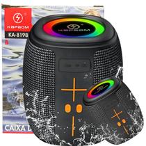 Caixa de Som Portatil Bluetooth Tws Radio FM Alta Potencia 50W Alta Qualidade USB Rgb Cartão TF