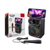 Caixa de Som Portátil Bluetooth ZQS1367 Karaokê, Rádio e Suporte para Celular