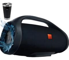 Caixa De Som Portatil Boombox Grande Bluetooth Na Cor Black