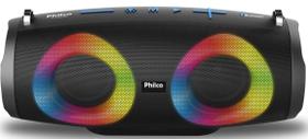 Caixa de Som Portatil Led Philco Bluetooth 40W FM com Alça Transporte