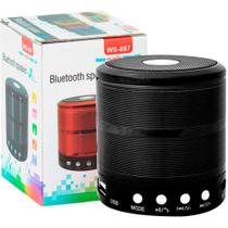 Caixa de Som Portátil Mini com Bluetooth Preta - Ws887