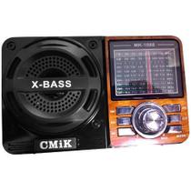 Caixa De Som Portátil Mk1088 Rádio Mp3 Usb Am 9 Bandas