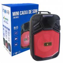 Caixa de som portátil sem fio com entrada p microfone, bluetooth, cart. de memória, usb mod rad-8668