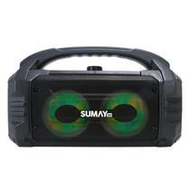 Caixa de som portatil sumay sunbox 50w usb/bluetooth/radio/aux