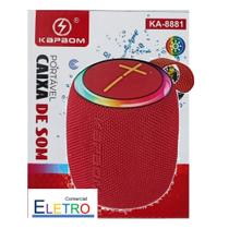 Caixa de Som Portatil Vermelha Bluetooth Super Bass Som Ambiente Laser Home Oficce Caixa de Som Portatil Vermelha Bluetooth Super Bass Som Ambiente Laser Home Oficce