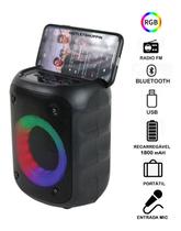Caixa De Som Potente Caixinha Bluetooth Tws Suporte Celular - Grasep