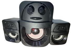 Caixa de Som Pra Computador Subwoofer 18w Luz Led Usb