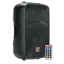 Caixa de Som Profissional Ativa Staner SR110A BT USB SD BI Amplificada Bivolt 110 Watts RMS Cor Preta Com Encaixe Tripé