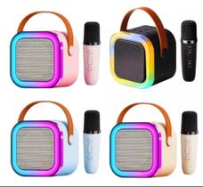 Caixa de Som Profissional Karaokê Com Microfone Sem Fio Bluetooth