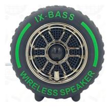 Caixa de Som Protátil Tws Bluetooth FM USB Formato de Roda - VERDE