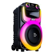 Caixa de Som Pulse Burst 2 SP408 Com Bateria 12" pol LED Radio FM-600W