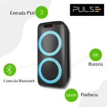 Caixa de Som Pulse Pulsebox Efeito de LED Bluetooth AUX/ USB 1000W - SP359