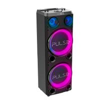 Caixa de Som Pulse Torre Double SP508 12'' LED Bluetooth 2300W