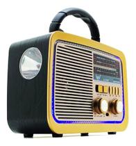 Caixa de Som Rádio Am Fm Bluetooth Usb PenDrive Retro Vintage Sw Bateria Recarregavel A-3188T