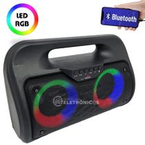 Caixa de Som Rádio FM Bluetooth Portátil Com Entrada USB e Microfone - D3205