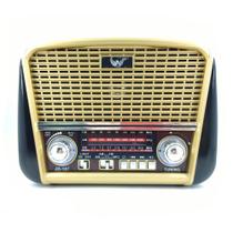 Caixa De Som Rádio Portatil Retro Bluetooth Dourado Jd-107 - Altomex