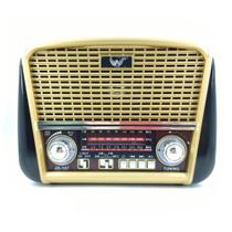 Caixa De Som Rádio Portatil Retro Bluetooth Dourado Jd-107 Caixa De Som Rádio Portatil Retro Bluetooth Dourado Jd-107