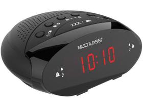 Caixa De Som Rádio Relógio Multilaser Sp399 Bluetooth/fm Preto