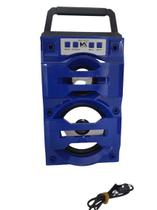 Caixa de som recarregável 10w com bluetooth/fm/cartão tf/usb (max-564sp)- azul