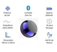 Caixa de Som Recarregável Bluetooth Mini Potente Tws Portátil Sem Fio