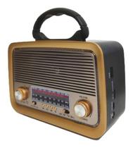 Caixa De Som Retro Bluetooth Radio Fm Usb Vintage Lanterna