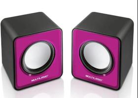Caixa de Som Rosa Multilaser Usb Para Pc e Nootbook Kit com 10 Pares