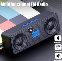 Caixa de som S18 rádio fm super bass bluetooth sd card
