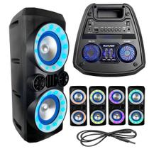 Caixa De Som Sem Fio Bluetooth Portátil Neon X 300w Multilaser Sp379 Bateria 6h