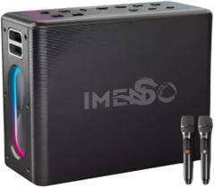 Caixa de Som Sem Fio Karaoke 120W Tws Rgb com 2 Microfones Caixa de Som Sem Fio Karaoke 120W Tws Rgb com 2 Microfones