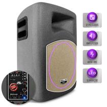 Caixa De Som Shutt Ativa 480W Woofer 12 Pol Xplode + Driver Titanium USB Bluetooth SD P10 Bivolt LED