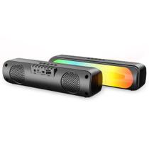 Caixa de Som Soundbar Bluetooth 12W Usb com Led RGB GRASEP - D-Y22 Caixa de Som Soundbar Bluetooth 12W Usb com Led RGB GRASEP - D-Y22